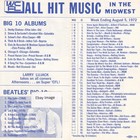WCFL Chicago IL Top 40 Radio Music Survey 8-5-72  Big Ron O'Brien — photo 2