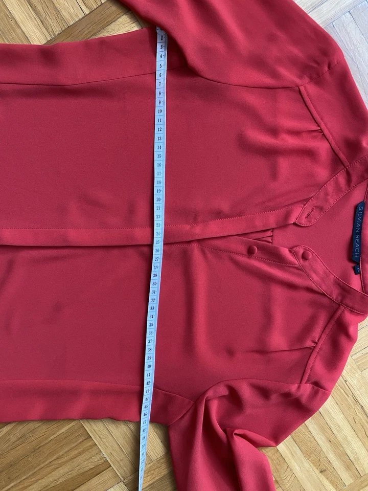 Silvian Heach edle Chiffon Bluse rot Gr.XS 34 36 TOP! - Bild 4 von 4