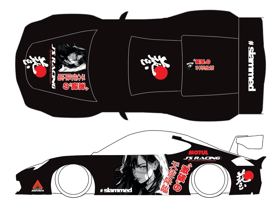 Anime Itasha  Racing Water Slide Decal White Toner 1/28 RC Model Dicast # 679 - Image 3 of 4