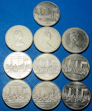 1867-1982 Canada CONFEDERATION One Dollar (Nickel)  10 coin Lot