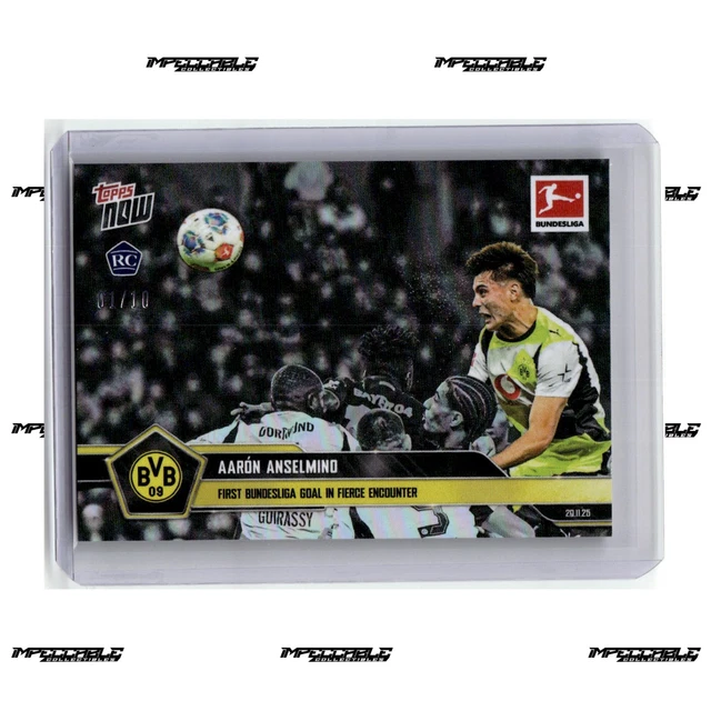 2025-26 Topps Now Bundesliga - Black #68 Aaron Anselmino Rookie 1/10 First Goal