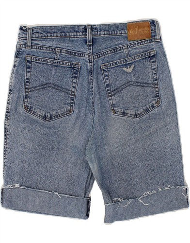 ARMANI Womens Denim Shorts W27 Small Blue CD65 - Picture 2 of 3