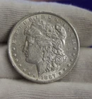 1887 O US Morgan Dollar $1 AU Details (Cleaned)