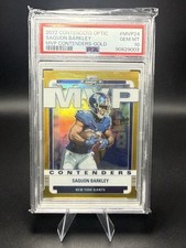 2022 CONTENDERS OPTIC MVP CONTENDERS GOLD #MVP24 SAQUON BARKLEY 9/10 PSA 10
