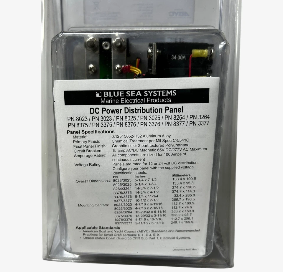 Blue Sea Systems 10129, Power Distribution Panel , 8 Position - 12V - Image 3 of 4