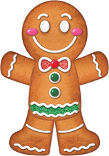 Jointed Gingerbread Man, 3  - Christmas Wall Decorations, Unique Gingerbread Hous