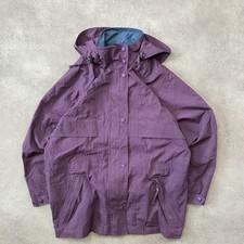 L.L. Bean Rain Jacket Womens Petite Small Outdoor Full Zip Hiking Coat, Purple