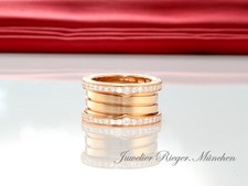 Bvlgari Ring B-Zero 1 4-Band Rosegold 750 Diamanten 1,24 ct. Gr 53 Gold Bulgari