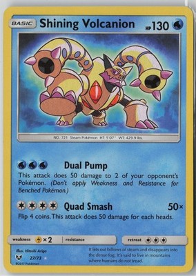Shining Volcanion Shiny Holo Rare Shining Legends 27/73 LP