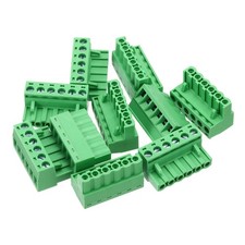 10PCS 6-Pin PCB Mount Screw Terminal Block Connectors 5.08mm/0.2inch Pitch