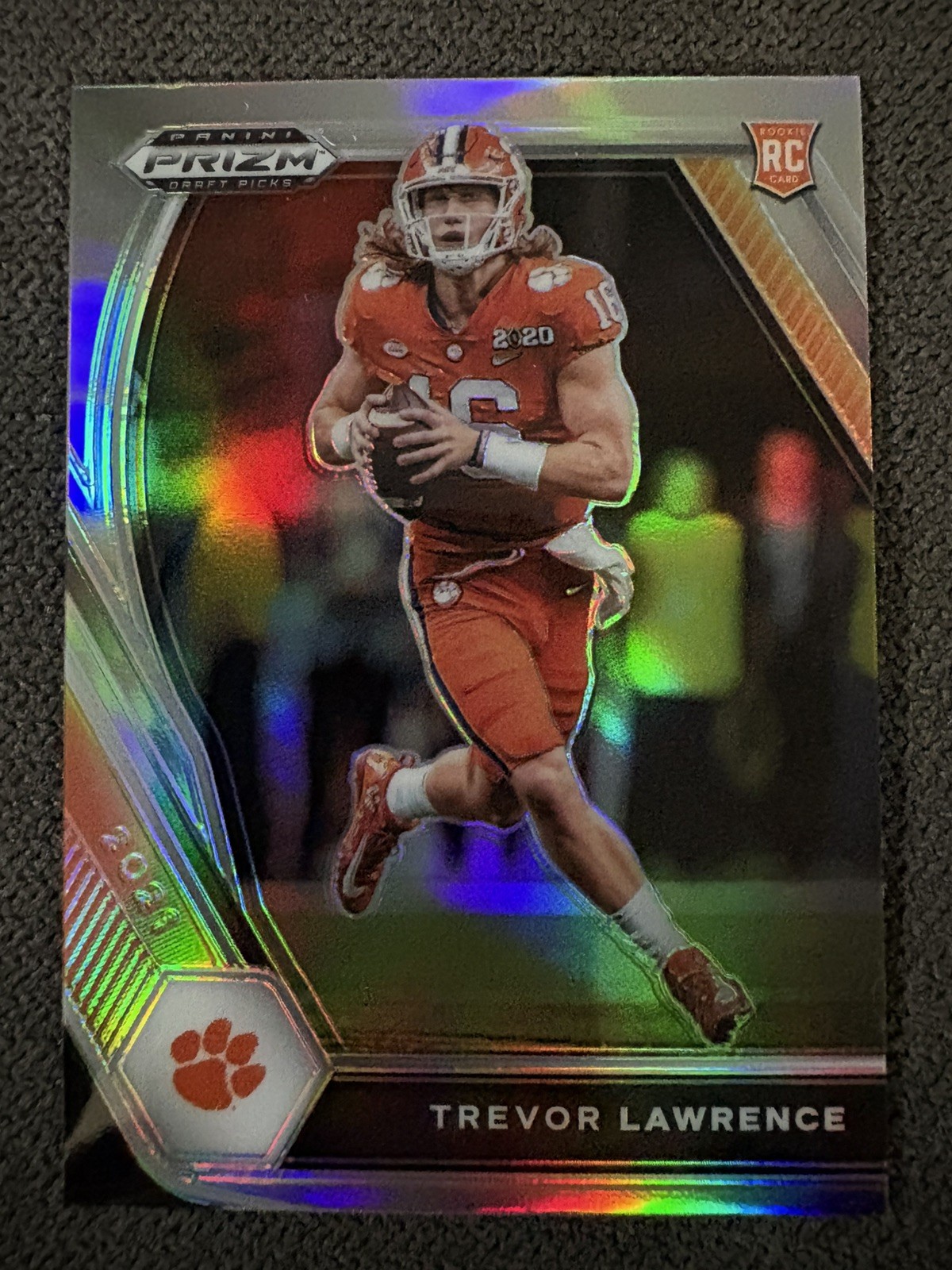 Trevor Lawrence 2021 Panini Prizm Draft Picks Silver Prizm Rookie Card #106