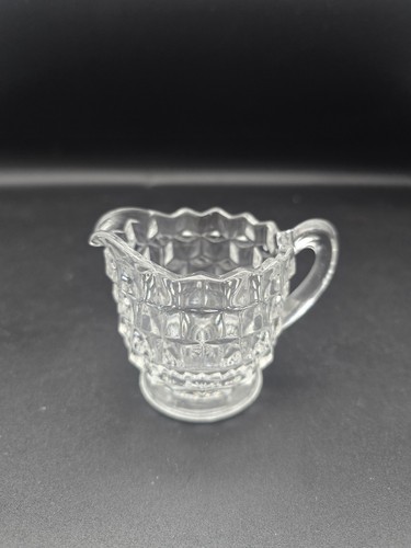 2 Sets Of Vintage Fostoria American Clear Mini Creamerand Mini Open Sugar Bowl - Picture 4 of 6