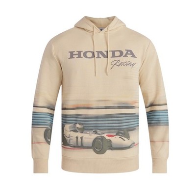 NWT Honda Racing Graphic Hoodie Mens 3XL Sandshell Beige F1 Race Car Pullover