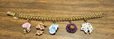 Nolan Miller Signed Gold Tone Charm Bracelet ...