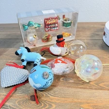 Lot Of 13 Random Christmas Decor & Department 56 Fishing Brand Mix