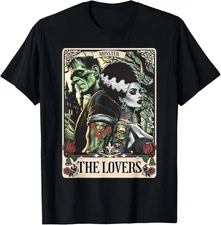 Monster Frankenstein And Bride The Lovers Tarot Card Unisex T-Shirt