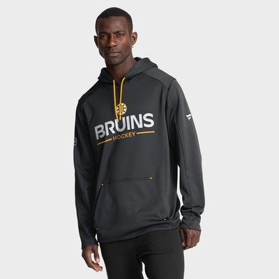 Men's Fanatics Black Boston Bruins Authentic Pro Rink Hoodie