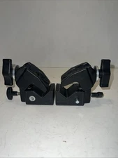 2 MANFROTTO TUV SUPER CLAMPS Art .035  / Max Load of 15 Kg E Black