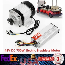 750W 48V Electric GoKart Tricycle Cart Brushless Motor Gear Reduction w/Control