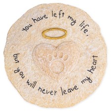 Pet Memorial Garden Stone You Will Never Leave My Heart Dog Cat Loss Gift