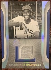 2004 Legendary Cuts Ernie Banks Silver Legendary Swatches Jersey 6/15 SP HOFer