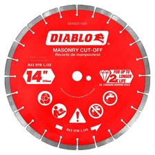 Diablo Tools 14 Inch Segmented Rim Diamond Cut-Off Blade For Masonry
