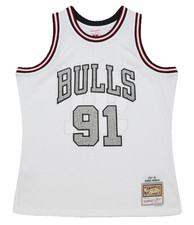 Mitchell  Ness Chicago Bulls Dennis Rodman 1997 Cracked Cement Swingman Jersey