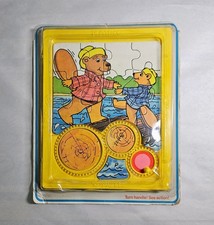 1980 Playskool Beaver Rolling Log Puzzle Toy Milton Bradley Comp. USA New 