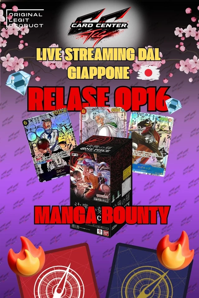 ANTEPRIMA ITALIANA OP16 IN BOUNTY!!! 4 MANGA DISPONIBILI E TANTE ASTE DA 1€
