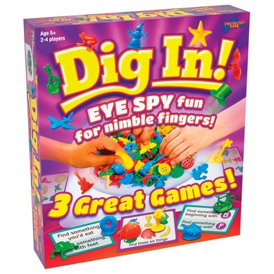 Drumond Park T73478 Dig In Family Brettspiele für 2-4 Spieler 3 in 1 Tabletop