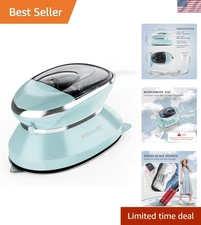 Travel Iron Mini with Steam for Clothes with Dual Voltage, Portable Mini Iron...