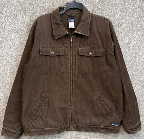 Patagonia Mens Corduroy Trucker Shipwright Jacket Brown Quilted Lined Size 27200
