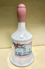 Mackinac Bridge Michigan Vintage Porcelain Collectible Bell