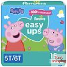 Pampers Easy Ups Girl's Training Underwear Sz 7 5T-6T 41 lbs, 15.0 ea