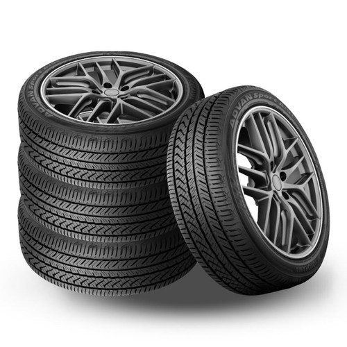 4 Yokohama Advan Sport A/S+ 255/45R18 99Y Performance 55000 Mileage Warranty