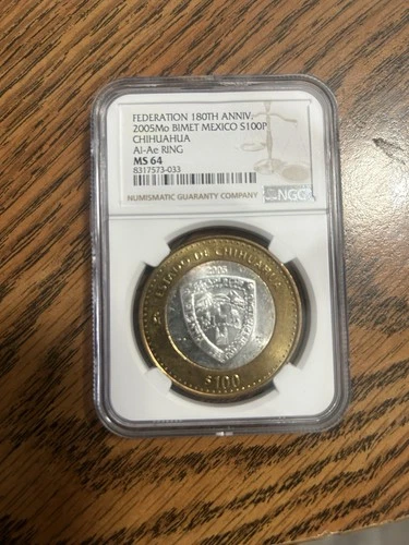 2005 Mo Mexico Bimetal S100P Chihuahua MS-64 NGC certification