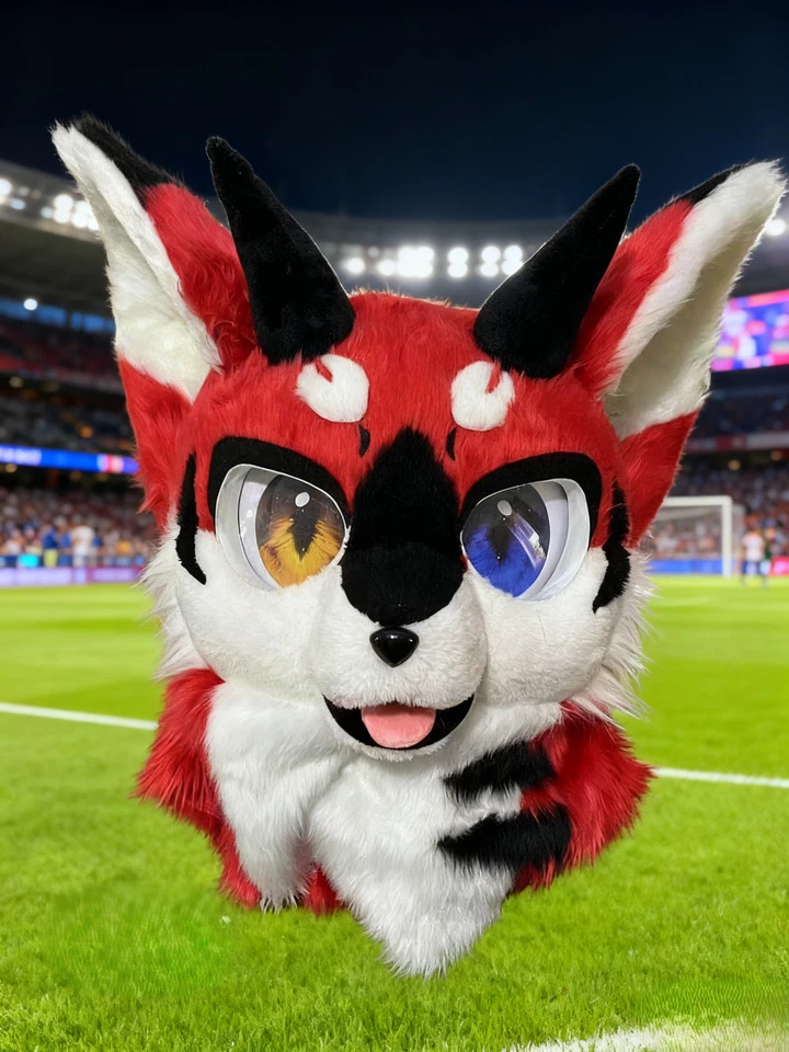 Traje de piel larga Husky Zorro Mascota Cabeza Fiesta Halloween Piel Juegos con disfraces (Cabeza) Foto 2 de 3