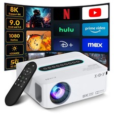 12000 Lumen Smart Projector 1080P 5G WiFi Home Theater Cinema Beamer Video