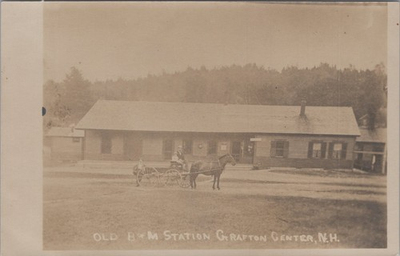 #ad #ad Old B amp; M Station Grafton Center NH Bamp;M Railroad Depot RPPC Postcard $29.95