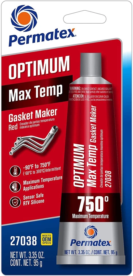 Permatex 27038 Optimum Red High Temperature Gasket Maker 3.35 oz.