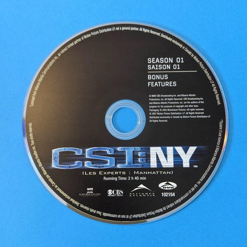 CSI: NY Season 1 DISC 7 DVD REPLACEMENT only - single Disc only BONUS FEATURES - Picture 2 of 4