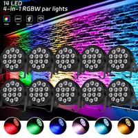 10X 140W Led Par Scheinwerfer Rgbw 14LED BüHnenlicht Dmx Dj Event Party Strahler