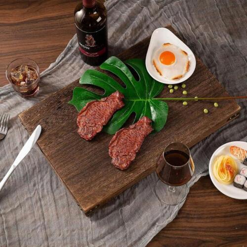 Rustic Wooden Serving Trays Set of 7 Nesting Platters Home Decor Kitchen Serving - Picture 7 of 10