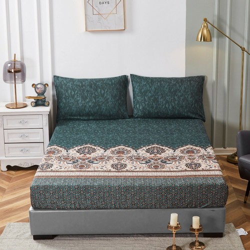 Tache Rustic Elegant Paisley Floral Lattice Navy Teal Sheets Duvet Cover Bedding - Picture 10 of 26