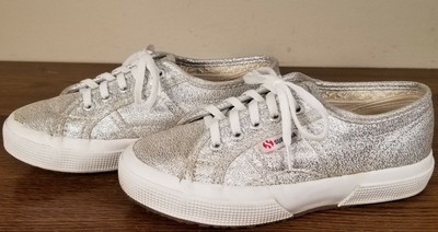 superga kids silver