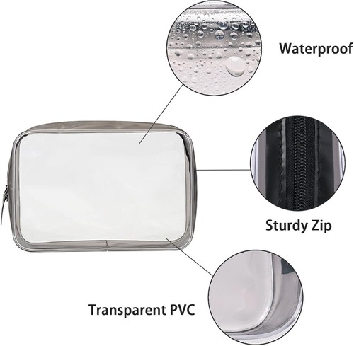 KEYRI 4 Stück Kulturbeutel Transparent Kosmetiktasche - Bild 6 von 10