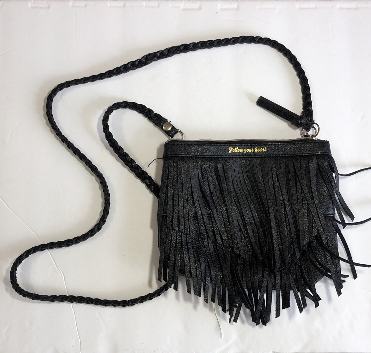 H&M Small Crossbody Fringe Purse Bag Organizer Handbag Clutch
