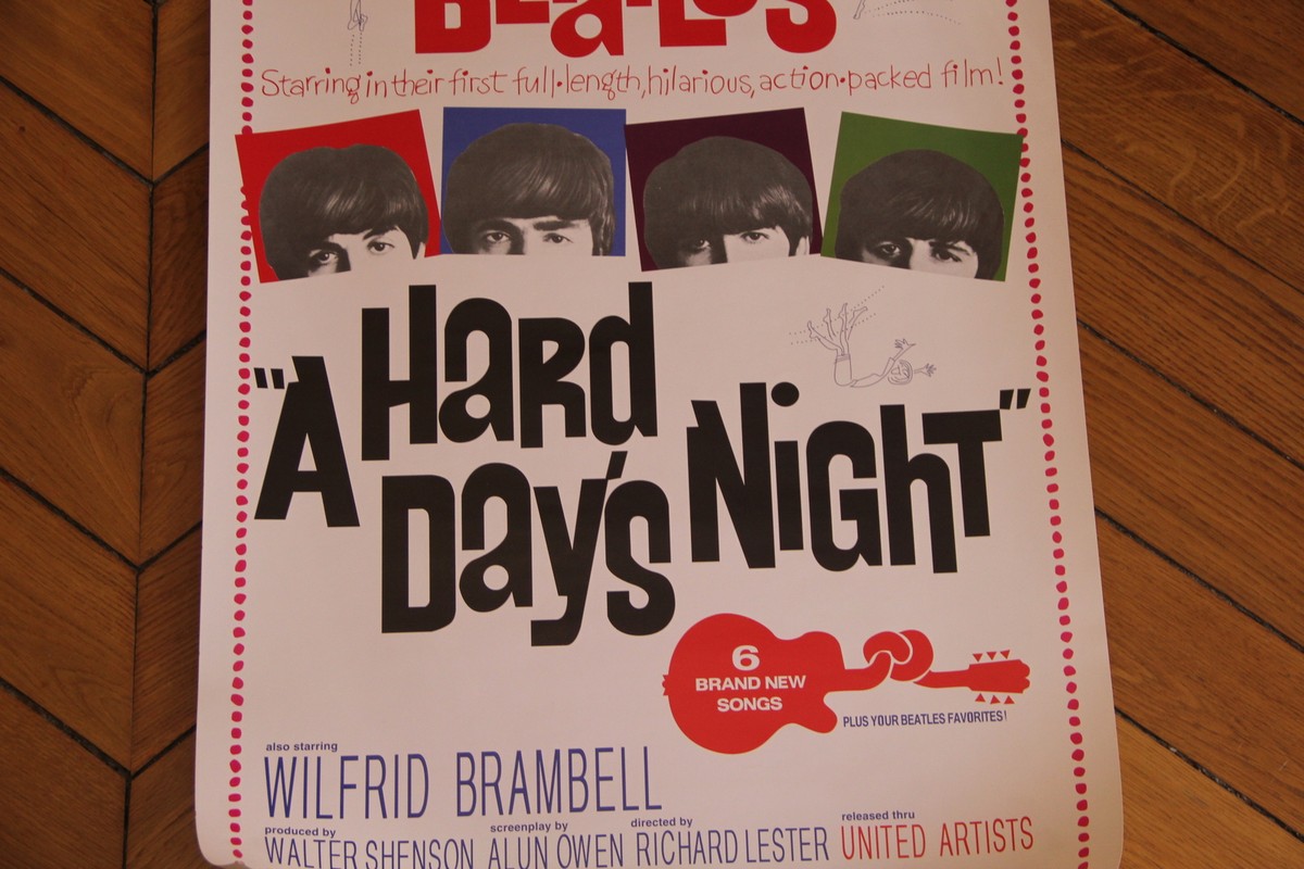 A Hard day's Night B2 Original Poster Japan Beatles Beatles