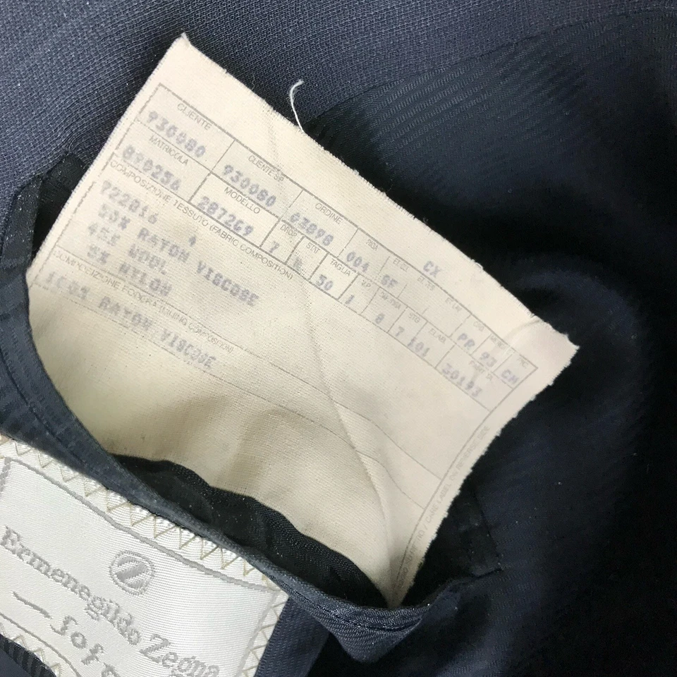 Blazer Ermenegildo Zegna Para Hombre 42 Gris Lana Rayas Doble Pecho Abotonable Foto 4 de 4