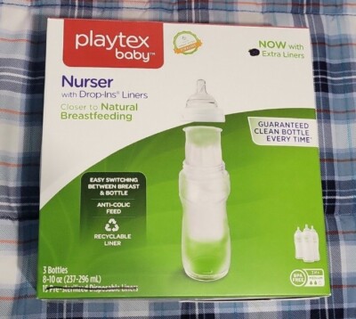 Playtex Baby Nurser Disposable Drop-in Liner Bottles box NEW 8-10 oz bpa  free
